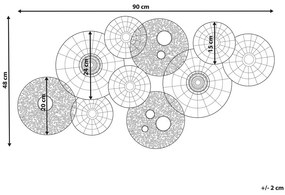 Fali Dekoráció Kék És Bézs Színben HASSIUM Beliani