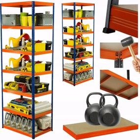 Tárolószekrény fém állvány Helios 270x90x60cm 7Px275kg Tömör Magas