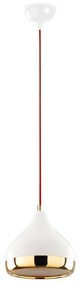 Csillár zsinóron YILDO 1xE27/40W/230V fehér/arany/piros