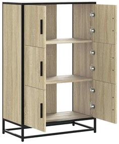 Highboard sonoma tölgy 68x35x106,5 cm gépelt fa és fém
