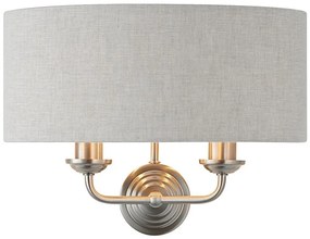 Endon 94403 - Fali lámpa HIGHCLERE 2xE14/40W/230V szürke/matt króm