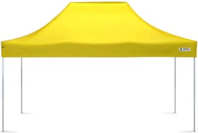 Rendezvénysátor 3x4,5m - 3x4,5m 3 oldalfal nélkül - sárga