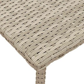 téglalap polyrattan kerti dohányzóasztal 60x40x37cm