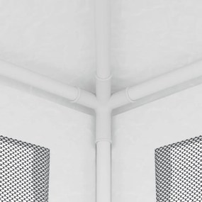 fehér partisátor 4 hálós oldalfallal 2,5 x 2,5 m
