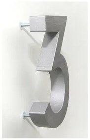 Alumínium 3-as házszám, 3D, köszörült felület