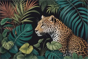 Stílusos Dekoratív Fotótapéta Flizelin Egzotikus leopárd 104x70 Ragasztó