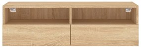 sonoma tölgyszín szerelt fa fali TV-szekrény 100 x 30 x 30 cm