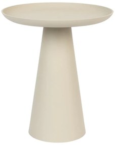 Ringar bézs alumínium tárolóasztal, ø 39,5 cm - White Label