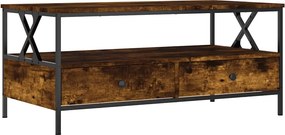 vidaXL füstös tölgy színű szerelt fa dohányzóasztal 100 x 51 x 45 cm