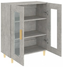betonszürke szerelt fa tálalószekrény 69,5 x 34 x 90 cm