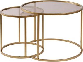 Aurum 60/42 arany dohányzóasztal, bronz üveglappal