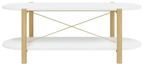 Fehér szerelt fa dohányzóasztal 110 x 48 x 40 cm