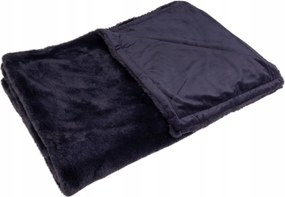 Takaró pléd meleg Puha sötétkék takaró 150 x 125