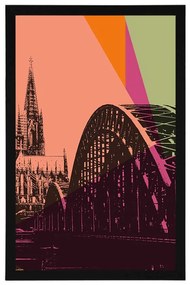 Poszter Köln város digitális illusztrációja