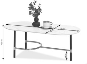 Dohányzóasztal Lamka (fekete márvány + fekete). 1111647