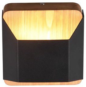 Matt fekete LED dimmelhető fali lámpa Arino – Trio