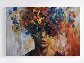 Poszter Absztrakt Portré Színes Kifejezés 120x80