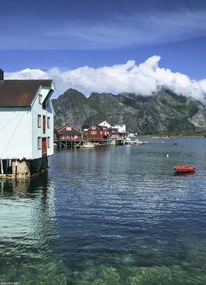 Poszter 20,5x28,4cm HalĂĄszfalu a vĂzparton, Assaf Frank