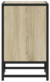 éjjeliszekrények 2 db Sonoma tölgy 40x31x50 cm Gépi fa és fém