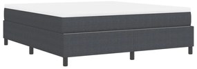 Box Spring Ágy Matraccal Sötétszürke Super King Kordbársony Anyag