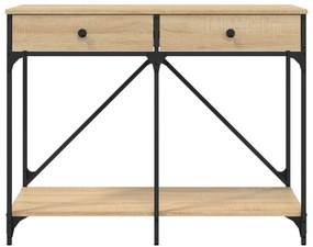 sonoma tölgy színű szerelt fa dohányzóasztal 100 x 39 x 78,5 cm