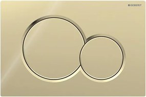 Geberit 115.770.DT.5 - Sigma01 Round öblítő nyomólap 24,6x16,4 cm sárgaréz