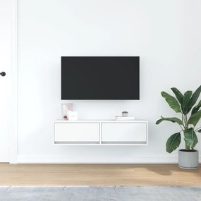TV Szekrény Fehér 100x31x25,5 cm Műszaki Fa