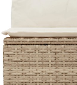 6 részes Kert Sofaszett Párnákkal - Bézs Poli Rattan