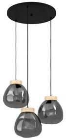 Eglo 390319 - Csillár zsinóron MAGACELA 3xE27/40W/230V füstös