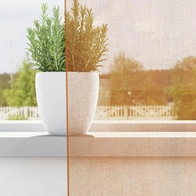 vidaXL 2 db terrakotta színű voile fátyolfüggönyök rojtokkal
