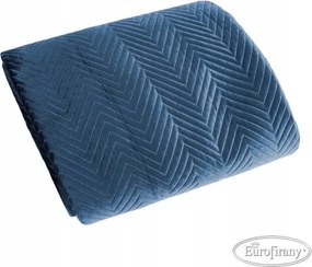 Velúr ágytakaró Sofia 200x220 Eurofirany sötétkék