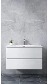 Catania White fürdőszoba szekrény mosdóval 80cm
