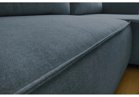 Sötétkék kinyitható sarokkanapé (variálható) Nihad – Bobochic Paris