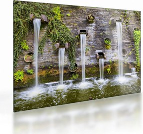 Kép - Kőfal, Hamburg, Németország (üvegen) (70x50 cm)