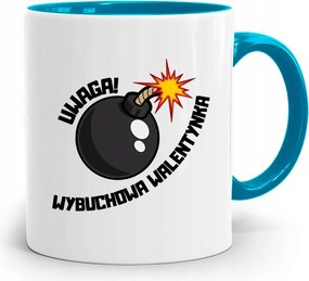 Kék Bögre Valentin Napra Robbanékony Valentin Napra fényképes nyomtatással