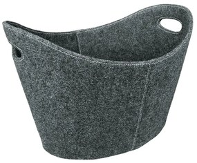 Nemez fa kosár fogantyúkkal 54x40 cm szürke