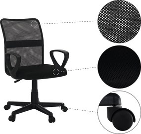 Irodai szék, fekete, REMO 3 NEW