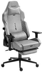 Gamer szék, lábtartóval prémium Grey Noir
