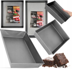 2x Tepsi Sütemény Sütési Forma Kenyér Torta Téglalap Tapadásmentes L0