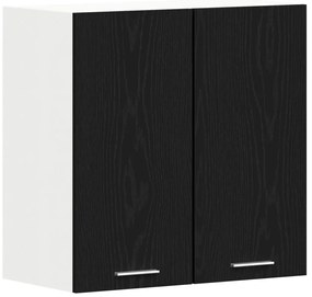 vidaXL Fekete Tölgy Fali Szekrény 60 x 31 x 60 cm Műanyagból