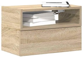 2 db sonoma tölgy falra szerelhető éjjeliszekrény 45x26x28,5 cm