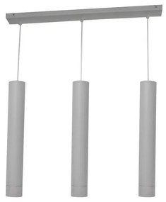 LED Csillár zsinóron TUBA 3xGU10/4,8W/230V szürke