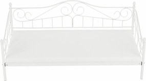 Fém ágy, fehér, 90x200 cm, DAINA