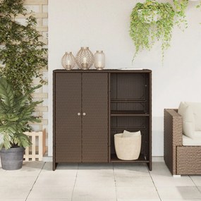 Tárolószekrény Barna 100x36x102 cm Rattan