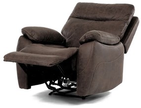 TV és relax fotel elektromos vezérléssel, barna szövethuzattal vintage dekorációval, 1 240 V-os motorral