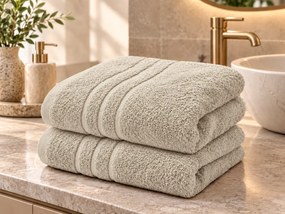 COMFORT krém 2db fürdőlepedő 70x140 cm, 100% pamut