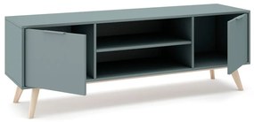Szürkészöld TV-állvány 140x53x40 cm Pisco – Marckeric