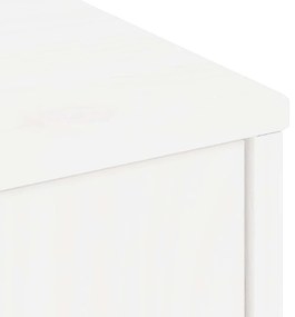 ODDA tömörfa fenyőfa TV szekrény fehér 79x24x40 cm