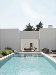 Szürkésbarna párnázott kerti fotel Grow – Blomus