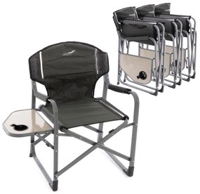 DIVERO Kempingszék szett 4 db 300D zöld + asztal